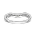 thumbnail image 5 of 14k White Gold Round Diamond Wedding Band 3mm Contour Anniversary Ring 0.08 Ct., 5 of 6