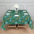 thumbnail image 6 of 60x60in(152x152cm) Square Tablecloth, Waterproof Polyester Table Cover, Wrinkle Resistant & Washable Fabric for Dining, Kitchen, Picnic, Daisy Flowers Print, 6 of 6
