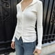 thumbnail image 4 of Camisas de Larga para Mujer, Blusas Informales con Botones, Atuendos Casuales S, 4 of 10