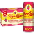 thumbnail image 2 of Topo Chico Sabores Raspberry with Lemon Flavored Sparkling Water Cans, 12 fl oz, 16 Pack, 2 of 6