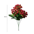 thumbnail image 2 of opvise Decorative Fruit Plant Artificial Fruit Plant Branch with Green Leaves Stem Realistic 6 Fork Faux Golden Ball Plant for New Year Christmas Home Red, 2 of 8