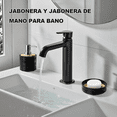thumbnail image 2 of "Juego De Accesorios Baño 4 Pzs Dispensador Bambú Y Plástico Belug Negro ", 2 of 5