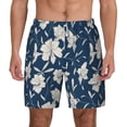 thumbnail image 2 of Picia Lilies Flowers pattern Mens Swim Trunks with Compression Liner Stretch Beach Shorts Quick Dry with Zipper Pockets No-Chafing Board Shorts-X-Large, 2 of 9