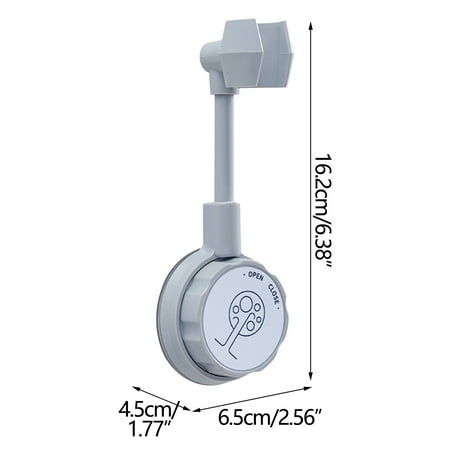 

Hooks Hanger Hooks Hooks Bathroom Drop Glue Vacuum Shower Bracket Suction Cup Base Universal Steering Shaking Head Rotating Shower Bracket Without Punching Gray