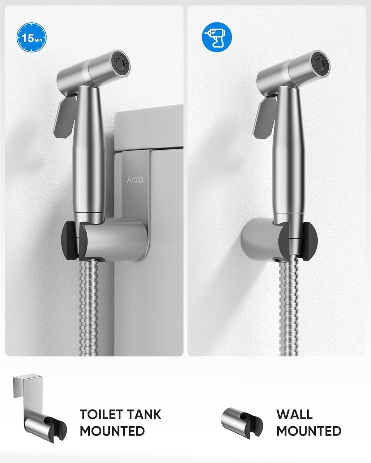 YUNMEIYI Hot and Cold Handheld Bidet Sprayer for Toilet, Warm Water Bidet with Adjustable Pressure, Non-Electric Temperature Control for Feminine Wash