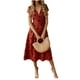 thumbnail image 1 of WildPinky Summer Ploka Dot Print Midi Dress Women Sexy V-neck Short Sleeve Sashes Beach Sundresses Casual Holiday A-line DressM Gao Jinjia LED, 1 of 1