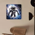 thumbnail image 4 of 16 Inch Wall Clock Battery Operated Square Clock Decorative for Office, Kitchen, Outdoor, Living Room，Astronaut Beautiful Design, 4 of 4