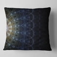 thumbnail image 2 of Designart Symmetrical Blue Silver Fractal Flower - Abstract Throw Pillow - 18x18, 2 of 5