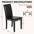 thumbnail image 7 of Yaheetech Faux Leather Dining Chairs with Rubberwood Legs, Set of 2, Black, 7 of 7