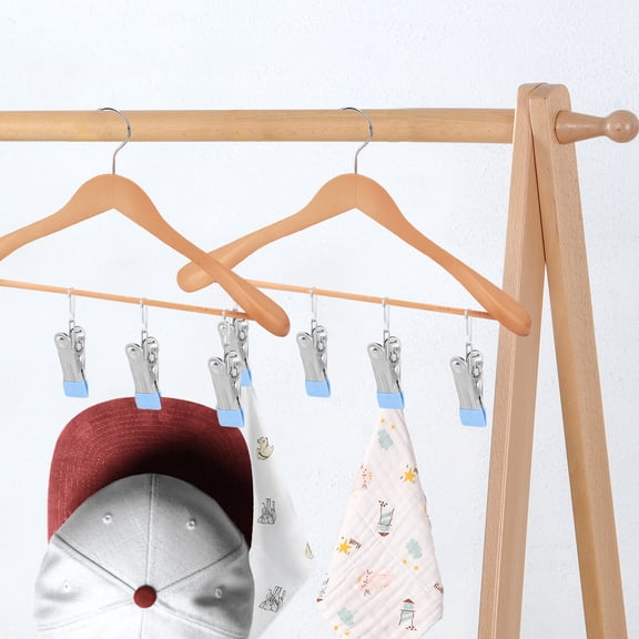 YSNOOWE Clothes Line Clip Clothespins Sky-Blue 20Pcs 3.3X0.9X0.9In Stainless Steel