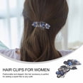 thumbnail image 1 of Minkissy French Hair Barrettes Sparkly Blue 1Set For Daily Wear Weddings, 1 of 8