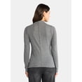 thumbnail image 3 of Time and Tru Women's Tissue Like Turtleneck Top, Sizes XS-XXXL, 3 of 5