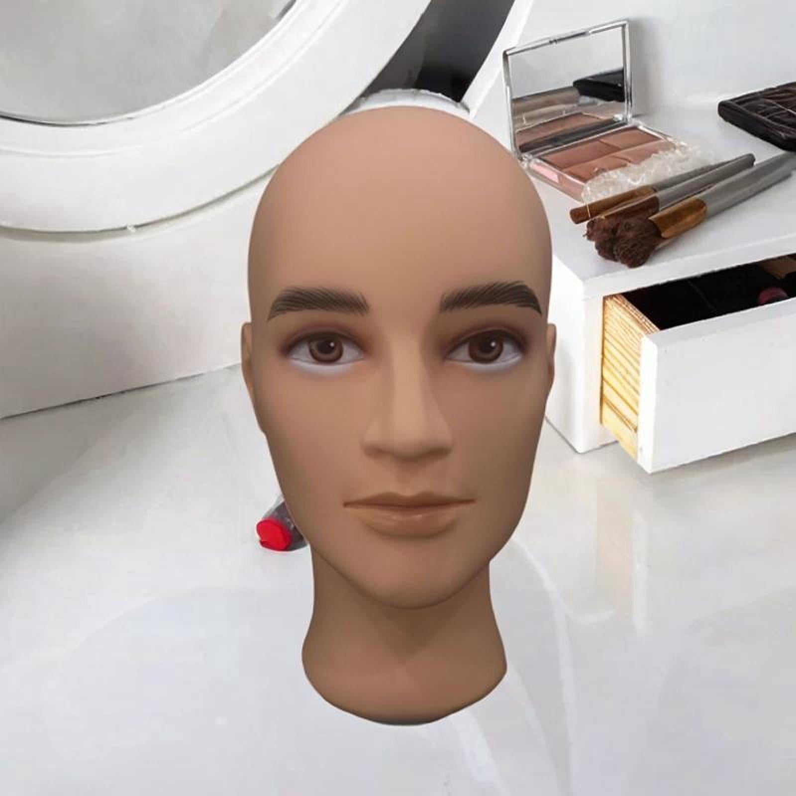 TOOYFUL Male Bald Mannequin Head Manikin s Head Stand s Displaying Making Styling Holder Display Model for Shopping Mall 03