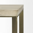 thumbnail image 6 of Faye 19L x 19W x 26H Light Brown Wood W/ Gold Metal Base Accent Tables, 6 of 11