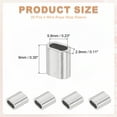 thumbnail image 2 of Uxcell Wire Rope Stop Sleeve, 304 Stainless Steel Cable Wire Rope Crimping Loops Sleeve Ferrule for Wire Rope and Cable Ferrule 1/8"(2.5mm), 2 of 7