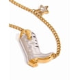 thumbnail image 2 of Collar de bota plateada de oro laminado, 2 of 8