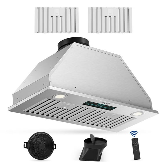 TITTLA 30" 900 CFM Under Cabinet Range Hood Kitchen Stove Vent Hood, 4 Speed Gesture Sensing&Touch Control Panel