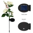 thumbnail image 4 of Luces solares para decoración de jardín, 2 piezas de lámpara LED de rosa para jardín al aire libre con panel solar impermeable, luz decorativa para jardín, vallas, caminos, terrazas, 4 of 6