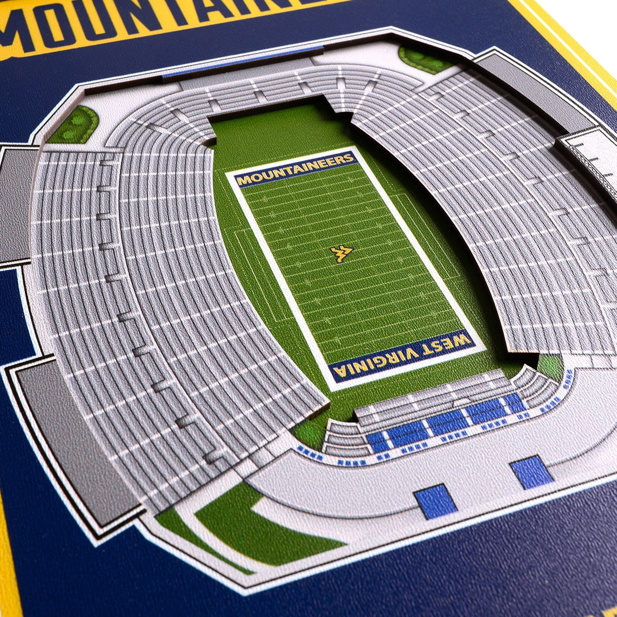 West Virginia Mountaineers 8'' x 32'' 3D StadiumView Banner