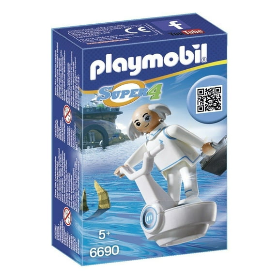 Playmobil Super 4 Technopolis Dr X Figure Playset, #6690 7 Pieces