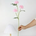 thumbnail image 3 of Artificial Flowers Faux Silk Pompon Mum, Denbek 3-Head Small Chrysanthemum Simulation Flower - Dandelion Wedding Decoration and Prop, 3 of 3
