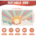 thumbnail image 2 of Large Gaming Mouse Pad for Desk, Boho Pastel Sun Desk Mat, Colorful Sunshine Desk Pad, 31.5"x11.8" Extended Big Computer Keyboard Mouse Pad with Non-Slip Base and Stitched Edge, 2 of 13