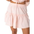thumbnail image 5 of Celebrity Pink Women's Lace Trim Mini Skirt, Sizes XS-XXXL, 5 of 7