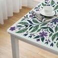 thumbnail image 4 of nygtbtfer Green Botanical Tablecloth, Fitted Table Cover with Elastic for  Tables, Purple Spring Summer Floral Plants Table Cloth Outdoor Indoor Dinning Party  Tablecloths, 4 of 7
