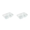 thumbnail image 4 of Injueey Fiambrera no tóxica de 20 piezas: uniones a presión y conservan la frescura Almacenamiento de alimentos Caja de almacenamiento Transparente 800ml 20 piezas con tapa 2Conjunto, 4 of 6