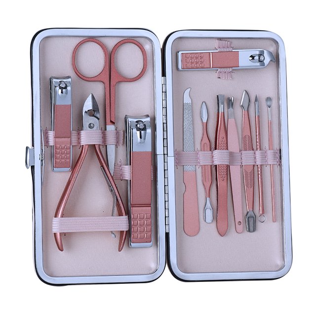 Juego de cortaúñas para manicura y pedicura de acero inoxidable, 3/7/10/12/16/18 pulgadas yeacher kit de manicura
