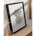 thumbnail image 6 of Hello In Different Words Art Print | Minimalist Word Themed Home, Office, Apartment, Wall Decor | Black & White Art | Typography | Poster Wall Decoration Framed Black 16x20, 6 of 6