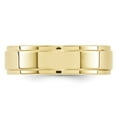 thumbnail image 2 of Solid 10k Yellow Gold 6mm Flat with Step Edge Plain Classic Wedding Band Ring Size 7, 2 of 4