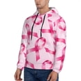thumbnail image 3 of Sikiie Breast Cancer Ribbons Awareness Men's Hoodie, Essentials Hoodie, Sweatshirt, Pullover Hooded Sweatshirt for Men-Small, 3 of 7
