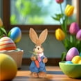 thumbnail image 2 of HLONK Handmade DIY Woven Straw Bunny Craft Kit – Easter Decoration Couples Activity Home For Adults, 2 of 4