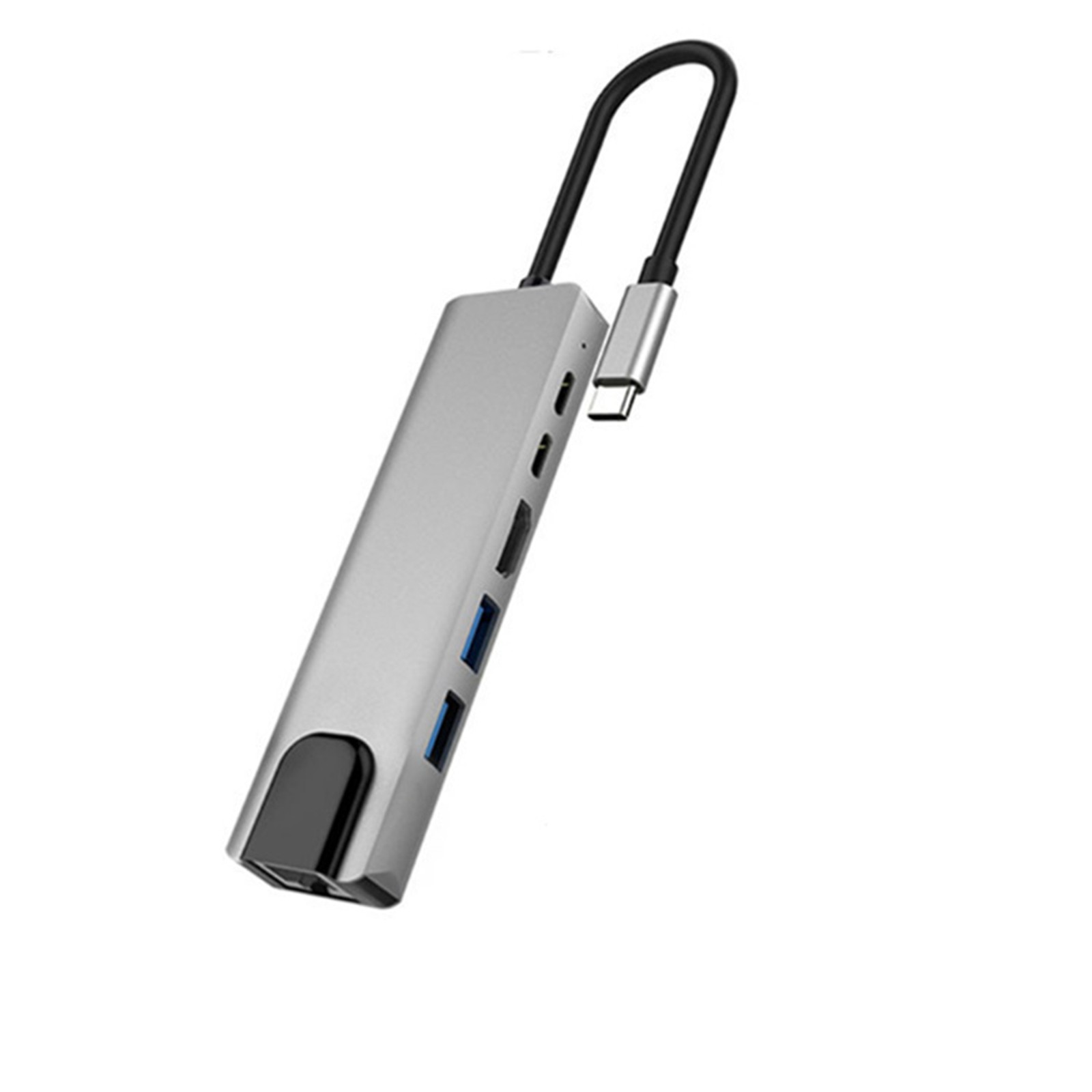 Adapter 6 in 1 USB C Hub Docking Station for Laptop - Expand Connectivity with Versatile USB C Multiport Adapter