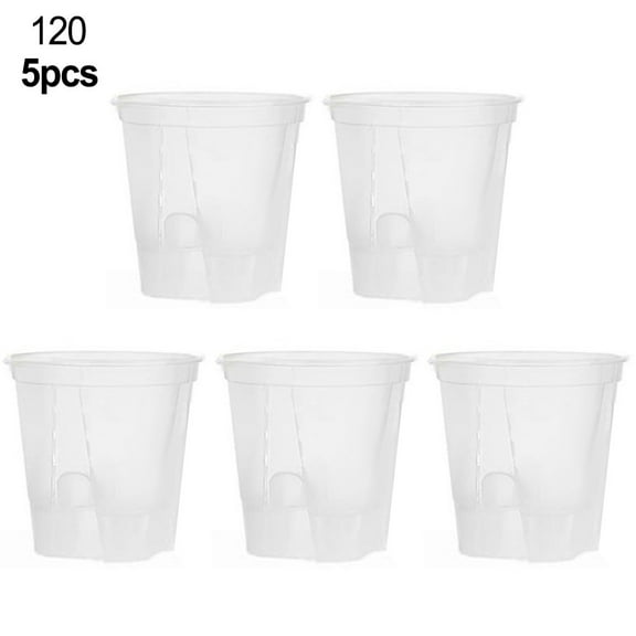Clear Plastic Plant Nursery Pots With Saucer Transparent Tool With Drainage Hole