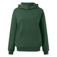 thumbnail image 4 of Fgnfyis Women's Oversized Hoodie Pullover Hooded Sweatshirts Comfy Casual Loose Winter Dark Green XXL, 4 of 5