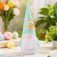 thumbnail image 4 of Muñeco de Conejito de Pascua Adorno de Mesa – Tela Suave con Relleno de Algodón, Acento Decorativo Festivo, Colocación Estable para Exhibición/Regalo en Fiestas (8x4x3 pulgadas), 4 of 7