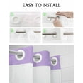 thumbnail image 5 of No Hook Shower Curtain with Snap in Liner, Lavender Purple Solid Color Hotel Shower Curtains for Bathroom, Washable Shower Curtain Liner Set with Mesh Top Window, 36"x78", 5 of 6