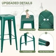 thumbnail image 4 of Vineego Modern Stackable Counter Height Bar Stool, Green (Set of 4), 4 of 7