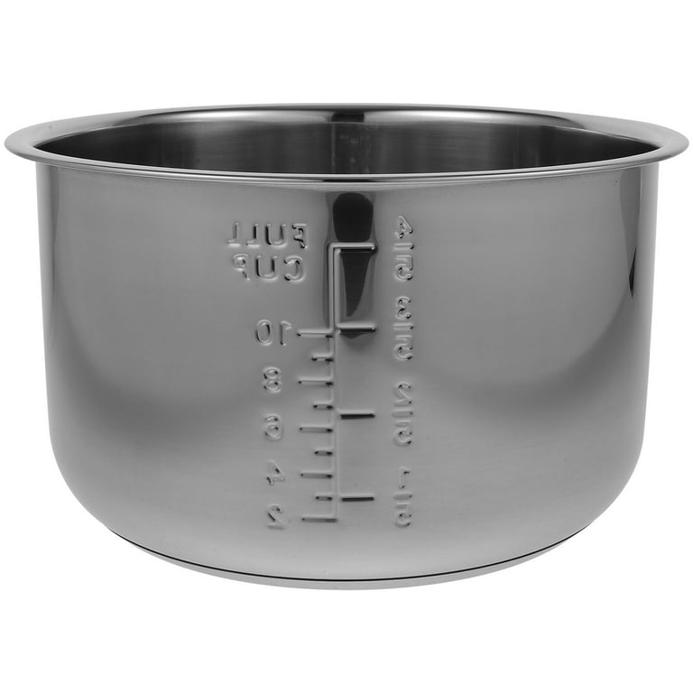 Rice Cooker Inner Pot Cooker Replacement Pot Inner Cooking Pot Cooker Inner Pot(4L), Size: 26.80, Silver