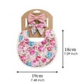 thumbnail image 2 of Odeerbi Baby Bib Boys Girls Drool Bib Toddler Plaid Print Linen Cotton Double Sided Saliva Headband Set, 2 of 3