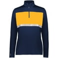 thumbnail image 2 of Holloway Sportswear XS Womens Prism Bold 1/4 Zip Pullover Navy/Gold 222791, 2 of 5