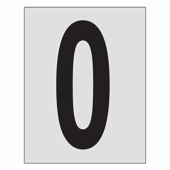 Brady Number Label,1in.H Character,PK25 5900-0