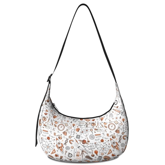 Sac Bandoulière Réglable en Nylon Léger Formule Scientifique Éducative Murale Cadeaux de Classe Petite Bourse pour Femmes Voyage