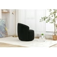 thumbnail image 2 of JAMPOOCA Modern Wool Swivel Barrel Accent Chair, Black, 2 of 9