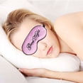 thumbnail image 5 of Antifaz de seda para dormir con bordado, gran antifaz para dormir, antifaz nocturno para hombres, mujeres y niños (rosa), 5 of 5