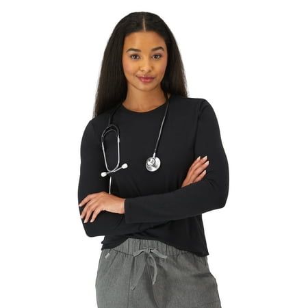 Hanes Womens Hanes Women's Scrubs Underscrub Scrub Top, Comfort Fit, Long Sleeve, Sizes S-2XL