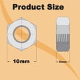 thumbnail image 2 of 50pcs M6 Hex Nut, Stainless Steel 304, Hex Drive, Metric M6x1 Nuts Fasteners, Replacement Nut, Right Hand, M6-1.0mm Hexagonal Nut, 2 of 4