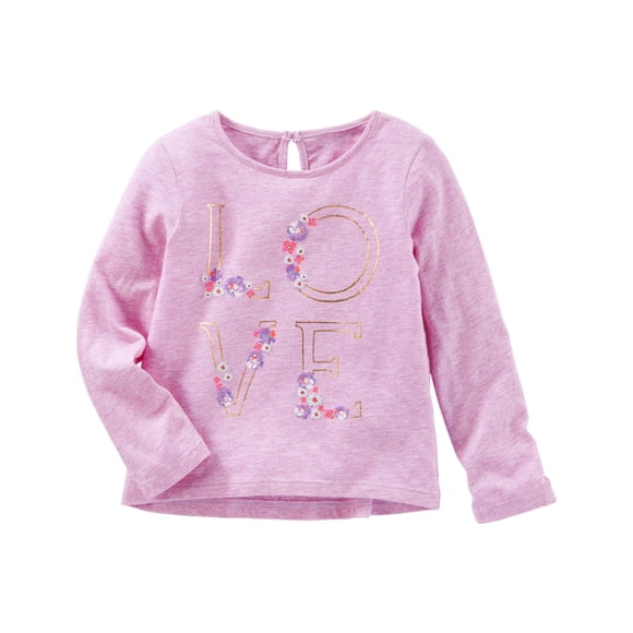 OshKosh B'gosh Baby Girls' Love Keyhole Top, Purple, 12 Months